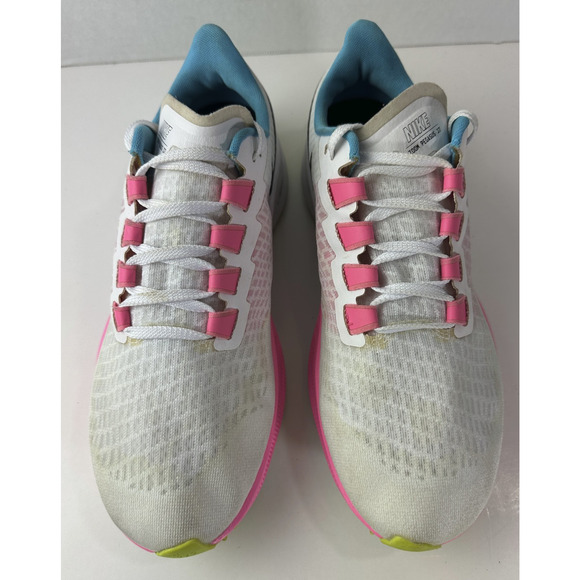 Nike Womens Air Zoom Pegasus 37 White Pink Glow Running Shoes Size 9 Sneakers - Picture 9 of 16